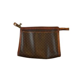 Celine Brown Patterned Toiletry Bag